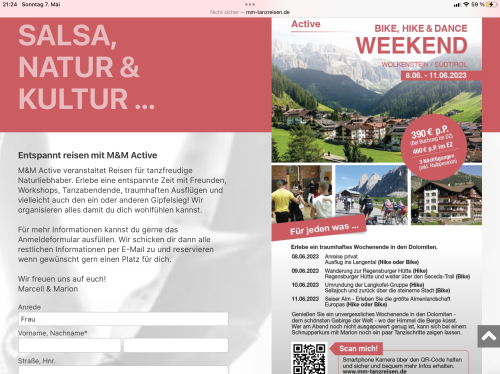 Bike, Hike and Dance Weekend nach Wolkenstein in Südtirol